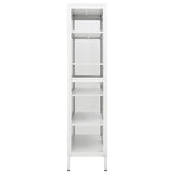 Display Cabinet White 90x40x180 cm Steel and Tempered Glass - Top-Down View