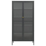 Display Cabinet Anthracite 90x40x180 cm Steel and Tempered Glass