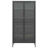 Display Cabinet Anthracite 90x40x180 cm Steel and Tempered Glass - Top-Down View