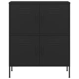 Storage Cabinet Black 80x35x101.5 cm Steel