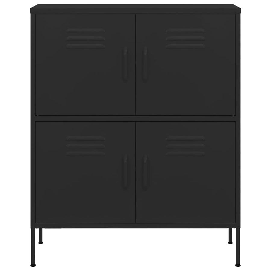 Storage Cabinet Black 80x35x101.5 cm Steel