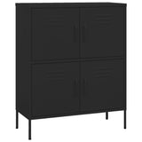 Storage Cabinet Black 80x35x101.5 cm Steel