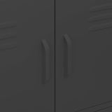 Storage Cabinet Black 80x35x101.5 cm Steel