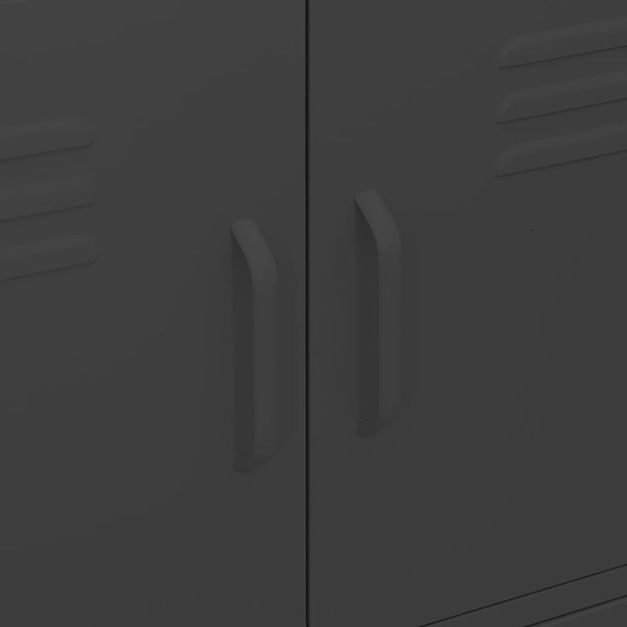 Storage Cabinet Black 80x35x101.5 cm Steel