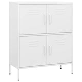 Storage Cabinet White 80x35x101.5 cm Steel - Front View