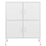 Storage Cabinet White 80x35x101.5 cm Steel