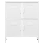 Storage Cabinet White 80x35x101.5 cm Steel