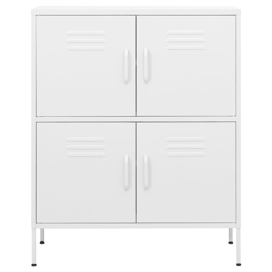 Storage Cabinet White 80x35x101.5 cm Steel