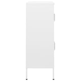 Storage Cabinet White 80x35x101.5 cm Steel - Top-Down View