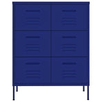 Drawer Cabinet Navy Blue 80x35x101.5 cm Steel