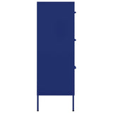 Drawer Cabinet Navy Blue 80x35x101.5 cm Steel - Top-Down View