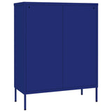 Drawer Cabinet Navy Blue 80x35x101.5 cm Steel - 45-Degree Angle