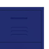 Drawer Cabinet Navy Blue 80x35x101.5 cm Steel - Close-Up Angle
