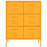Drawer Cabinet Mustard Yellow 80x35x101.5 cm Steel