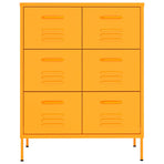 Drawer Cabinet Mustard Yellow 80x35x101.5 cm Steel
