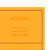 Drawer Cabinet Mustard Yellow 80x35x101.5 cm Steel - Close-Up Angle