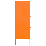 Drawer Cabinet Orange 80x35x101.5 cm Steel