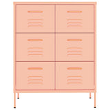 Drawer Cabinet Pink 80x35x101.5 cm Steel