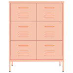Drawer Cabinet Pink 80x35x101.5 cm Steel