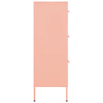 Drawer Cabinet Pink 80x35x101.5 cm Steel