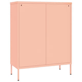 Drawer Cabinet Pink 80x35x101.5 cm Steel - 45-Degree Angle