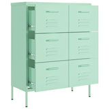 Drawer Cabinet Mint 80x35x101.5 cm Steel - Rear View