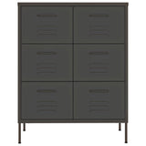 Drawer Cabinet Anthracite 80x35x101.5 cm Steel