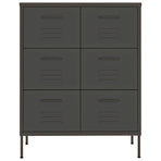 Drawer Cabinet Anthracite 80x35x101.5 cm Steel