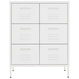 Drawer Cabinet White 80x35x101.5 cm Steel