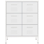Drawer Cabinet White 80x35x101.5 cm Steel