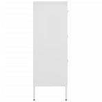 Drawer Cabinet White 80x35x101.5 cm Steel