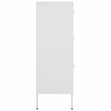 Drawer Cabinet White 80x35x101.5 cm Steel - Top-Down View