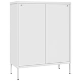 Drawer Cabinet White 80x35x101.5 cm Steel - 45-Degree Angle