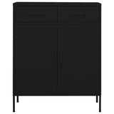 Storage Cabinet Black 80x35x101.5 cm Steel