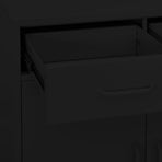 Storage Cabinet Black 80x35x101.5 cm Steel