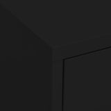 Storage Cabinet Black 80x35x101.5 cm Steel