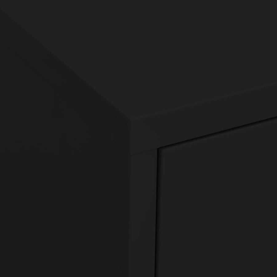 Storage Cabinet Black 80x35x101.5 cm Steel