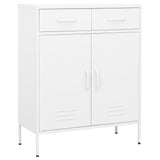 Storage Cabinet White 80x35x101.5 cm Steel
