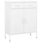 Storage Cabinet White 80x35x101.5 cm Steel