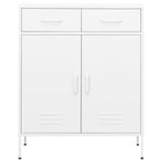 Storage Cabinet White 80x35x101.5 cm Steel