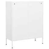 Storage Cabinet White 80x35x101.5 cm Steel - Top-Down View
