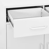 Storage Cabinet White 80x35x101.5 cm Steel - Rear View