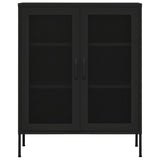 Storage Cabinet Black 80x35x101.5 cm Steel - Side View