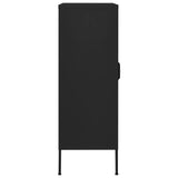Storage Cabinet Black 80x35x101.5 cm Steel