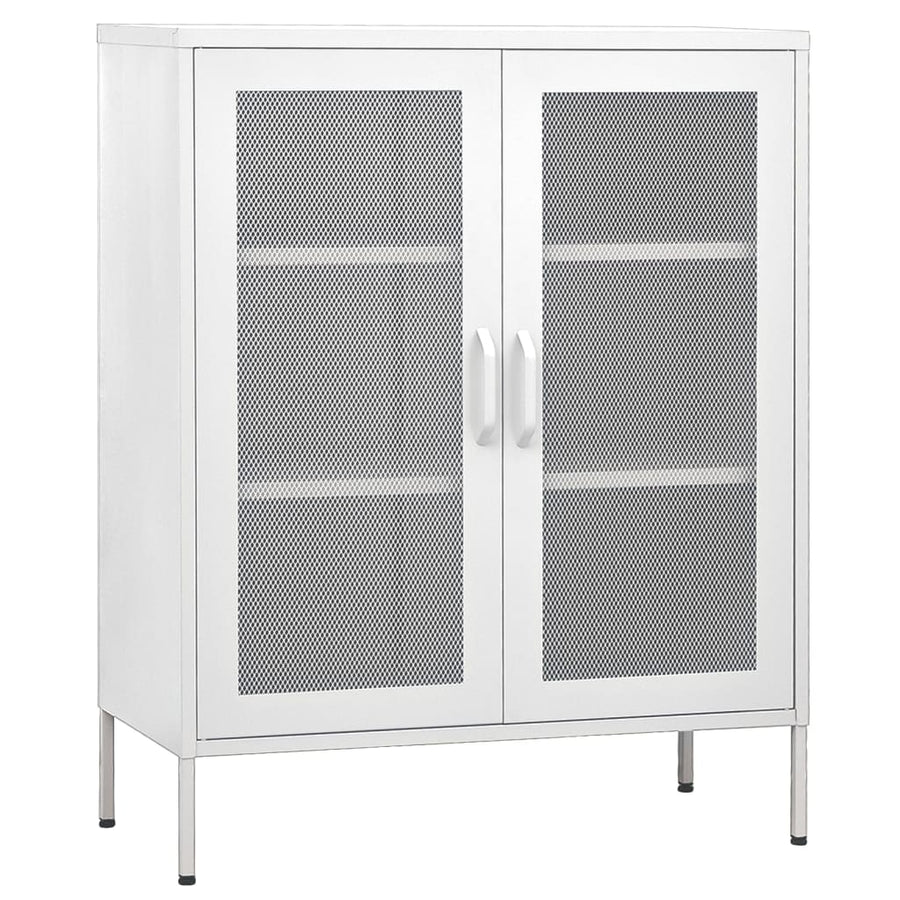 Storage Cabinet White 80x35x101.5 cm Steel