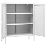 Storage Cabinet White 80x35x101.5 cm Steel