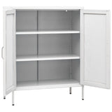 Storage Cabinet White 80x35x101.5 cm Steel - Top-Down View