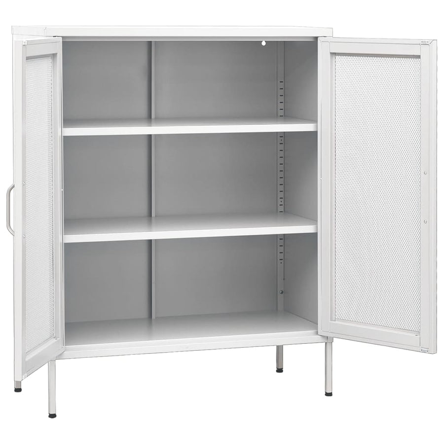 Storage Cabinet White 80x35x101.5 cm Steel