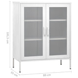 Storage Cabinet White 80x35x101.5 cm Steel - Extra Image