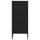 Storage Cabinet Black 42.5x35x101.5 cm Steel - Side View